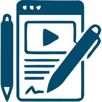 Icône symbolisant la rédaction de contenus web