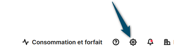 Capture d'écran montrant comment accéder aux paramètres de Brevo